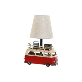 Lampe de bureau Home ESPRIT Blanc Rouge Lin Métal 20 x 14 x 30 cm de Home ESPRIT, Lampes de chevet - Réf : S3056367, Prix : 2...