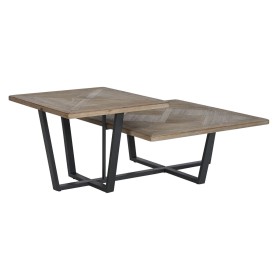 Table Basse Home ESPRIT Noir Naturel Métal Bois d'épicéa 118 x 78 x 45 cm de Home ESPRIT, Tables - Réf : S3056382, Prix : 241...