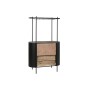 Bottle rack Home ESPRIT Black Natural Metal Fir 90 x 36 x 150 cm by Home ESPRIT, Shelves and supports - Ref: S3056385, Price:...