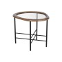 Mesa de Centro Home ESPRIT Castanho Preto Natural Cristal Madeira de abeto 61 x 50 x 53 cm de Home ESPRIT, Jogos de móveis - ...