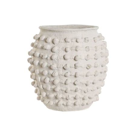 Cache-pot Home ESPRIT Blanc Gris clair Ciment 36 x 36 x 36 cm de Home ESPRIT, Cache-pots - Réf : S3056416, Prix : 62,22 €, Re...