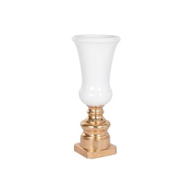 Vaso Home ESPRIT Bianco Dorato Fibra Moderno 40 x 40 x 100 cm di Home ESPRIT, Cachepot - Rif: S3056535, Prezzo: 156,61 €, Sco...