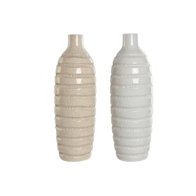 Vase Home ESPRIT Beige aus Keramik 19 x 19 x 55 cm (2 Stück) von Home ESPRIT, Vasen - Ref: S3056569, Preis: 65,44 €, Rabatt: %