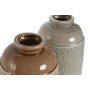 Vase Home ESPRIT Braun Grau aus Keramik Orientalisch Rhombusse 19 x 19 x 27 cm (2 Stück) von Home ESPRIT, Vasen - Ref: S30565...