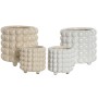 Set of Planters Home ESPRIT White Beige Ceramic 16 x 16 x 16 cm (2 Units) by Home ESPRIT, Cachepots - Ref: S3056574, Price: 2...