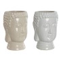 Cache-pot Home ESPRIT Blanc Beige Céramique 15 x 15 x 25 cm (2 Unités) de Home ESPRIT, Cache-pots - Réf : S3056575, Prix : 25...