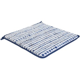 Almofada para cadeiras Home ESPRIT Azul Branco 38 x 38 x 2 cm de Home ESPRIT, Cadeiras - Ref: S3056584, Preço: 8,18 €, Descon...