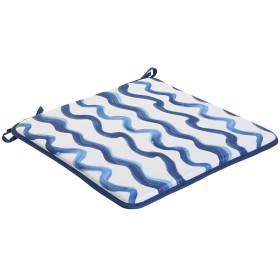 Chair cushion Home ESPRIT Blue White 38 x 38 x 2 cm by Home ESPRIT, Chairs - Ref: S3056585, Price: 8,18 €, Discount: %