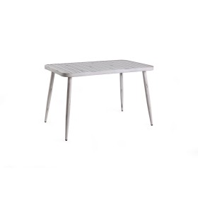 Table de Salle à Manger Home ESPRIT Blanc Aluminium 120 x 75 x 75 cm de Home ESPRIT, Tables de jardin - Réf : S3056627, Prix ...