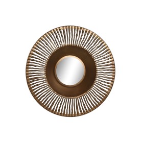 Wall mirror Home ESPRIT Copper Metal 50 x 6,5 x 50 cm by Home ESPRIT, Wall-Mounted Mirrors - Ref: S3056665, Price: 34,90 €, D...