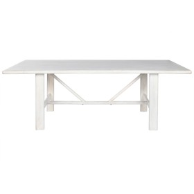 Tavolo da Pranzo Home ESPRIT Bianco Legno di mango 213,4 x 96,5 x 76,2 cm di Home ESPRIT, Tavoli da sala da pranzo - Rif: S30...