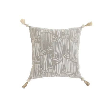 Cushion Home ESPRIT White Beige Printed Boho 45 x 45 cm by Home ESPRIT, Cushions - Ref: S3056828, Price: 9,58 €, Discount: %