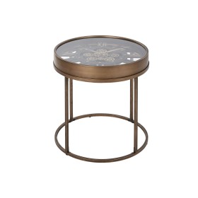 Mesa de apoio Alexandra House Living Ouro Vidro 43 x 73 x 43 cm | Tienda24 - Global Online Shop Tienda24.eu