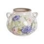 Vase Home ESPRIT White Multicolour Lilac Stoneware 21 x 20 x 16 cm by Home ESPRIT, Vases - Ref: S3056879, Price: 15,55 €, Dis...