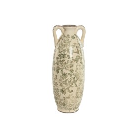 Vase Home ESPRIT White Brown Green Stoneware Leaf of a plant 13 x 13 x 35 cm by Home ESPRIT, Vases - Ref: S3056882, Price: 13...