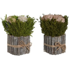 Plante décorative Home ESPRIT Fleur 18 x 18 x 24 cm (2 Unités) de Home ESPRIT, Plantes artificielles - Réf : S3056959, Prix :...