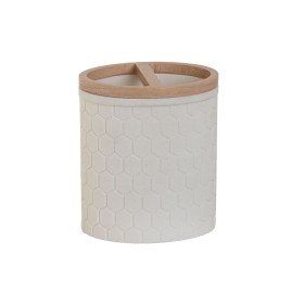 Verre Home ESPRIT Blanc Naturel Résine Bambou 9,5 x 7 x 11 cm de Home ESPRIT, Supports et distributeurs - Réf : S3056974, Pri...