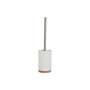 Brosse de salle de wc Home ESPRIT Blanc Argenté Naturel Résine Bambou 9 x 9 x 37 cm | Tienda24 - Global Online Shop Tienda24.eu