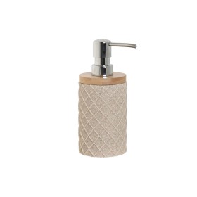 Dispensador de Jabón Home ESPRIT Beige Resina Bambú 7 x 9 x 18 cm de Home ESPRIT, Soportes y dispensadores - Ref: S3056976, P...