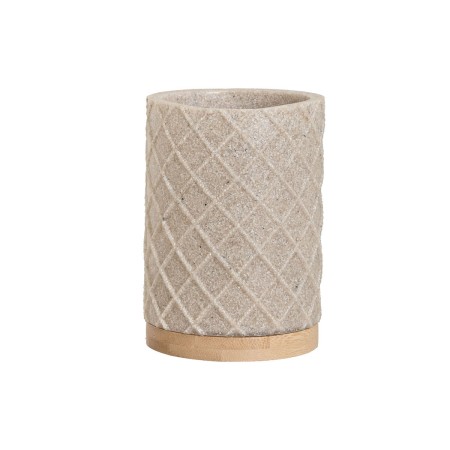 Copo Home ESPRIT Bege Resina Bambu 7,5 x 7,5 x 10 cm de Home ESPRIT, Suportes e dispensadores - Ref: S3056977, Preço: 5,52 €,...