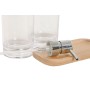 Bath Set Home ESPRIT Transparent Natural Bamboo Aluminium polystyrene 16 x 9 x 18 cm | Tienda24 - Global Online Shop Tienda24.eu