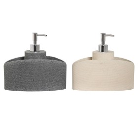 Dispensador de Jabón Home ESPRIT Beige Gris Resina 21 x 9 x 18 cm (2 Unidades) de Home ESPRIT, Soportes y dispensadores - Ref...