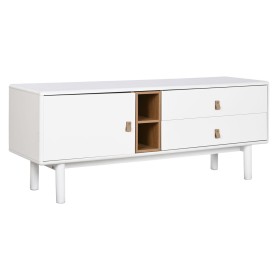 Mobile TV Home ESPRIT Bianco Naturale polipropilene Legno MDF 140 x 40 x 55 cm di Home ESPRIT, Tavoli e porta TV - Rif: S3056...