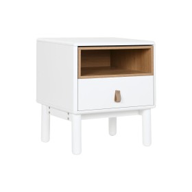 Nachttisch Home ESPRIT Weiß natürlich Polyurethan Holz MDF 48 x 40 x 55 cm von Home ESPRIT, Nachttische - Ref: S3057002, Prei...