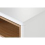 Mesa de Cabeceira Home ESPRIT Branco Natural Poliuretano Madeira MDF 48 x 40 x 55 cm de Home ESPRIT, Mesinhas de cabeceira - ...