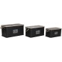 Set of Chests Home ESPRIT Metal Rope Fir wood 68 x 35,5 x 35 cm (3 Units) | Tienda24 - Global Online Shop Tienda24.eu