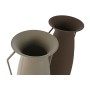 Vase Home ESPRIT Brown Beige Metal 25 x 25 x 44 cm (2 Units) by Home ESPRIT, Vases - Ref: S3057017, Price: 45,36 €, Discount: %