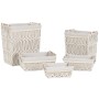 Cesto para la Ropa Sucia Home ESPRIT Blanco Natural Metal Shabby Chic 42 x 32 x 51 cm 5 Piezas | Tienda24 - Global Online Shop Tienda24.eu