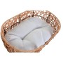 Letto per animali domestici Home ESPRIT Bianco Marrone Chiaro Metallo rattan sintetico 50 x 35 x 14 cm (2 Pezzi) di Home ESPR...