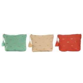 Nécessaire de Voyage Home ESPRIT Vert Beige Corail 25 x 5 x 20 cm (3 Unités) de Home ESPRIT, Vanity - Réf : S3057084, Prix : ...