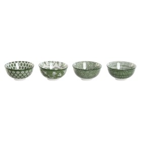 Set de Bols Home ESPRIT Blanc Vert Porcelaine Shabby Chic 11,5 x 11,5 x 6 cm de Home ESPRIT, Bols et tasses - Réf : S3057174,...