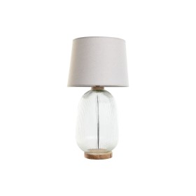 Lampe de bureau Home ESPRIT Beige Bois Verre 50 W 220 V 32 x 32 x 61 cm de Home ESPRIT, Lampes de chevet - Réf : S3057182, Pr...