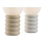 Lampada da tavolo Home ESPRIT Bianco Beige Ceramica Cristallo 220 V 15 x 15 x 28 cm (2 Unità) di Home ESPRIT, Lampade da tavo...