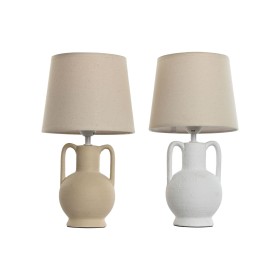 Lámpara de mesa Home ESPRIT Blanco Beige Cerámica 50 W 220 V (2 Unidades) de Home ESPRIT, Lámparas de mesa y mesilla de noche...