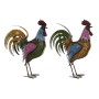 Figura Decorativa Home ESPRIT Multicolor Gallo 44 x 17 x 61 cm (2 Unidades) de Home ESPRIT, Adornos - Ref: S3057266, Precio: ...