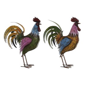 Decorative Figure Home ESPRIT Multicolour Rooster 44 x 17 x 61 cm (2 Units) by Home ESPRIT, Ornaments - Ref: S3057266, Price:...