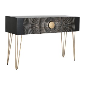 Console Home ESPRIT Noir Doré Métal Bois de manguier 120 x 38 x 76 cm de Home ESPRIT, Tables - Réf : S3057388, Prix : 474,22 ...