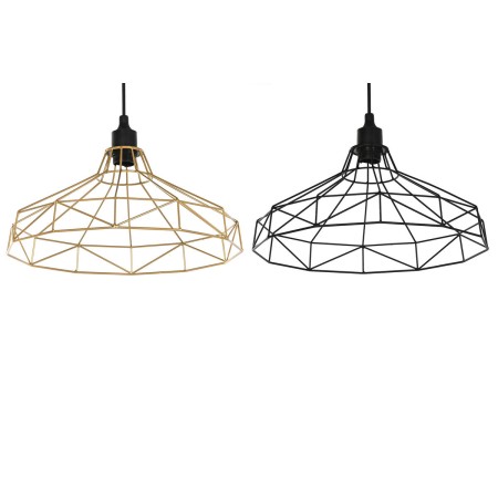 Ceiling Light Home ESPRIT Black Golden Metal 50 W 39 x 39 x 25 cm (2 Units) by Home ESPRIT, Ceiling Lights - Ref: S3057392, P...