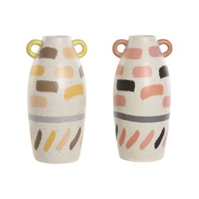 Vase Home ESPRIT Grey Golden Stoneware Abstract Modern 19 x 19 x 45 cm | Tienda24 - Global Online Shop Tienda24.eu