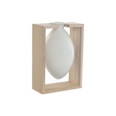 Vase Home ESPRIT Blanc Naturel Bois Verre 17 x 12 x 25 cm de Home ESPRIT, Vases - Réf : S3057515, Prix : 18,77 €, Remise : %