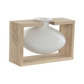 Vase Grau aus Keramik 19 x 31 x 19 cm (4 Stück) Streifen | Tienda24 - Global Online Shop Tienda24.eu