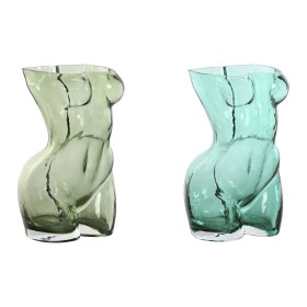 Vase Home ESPRIT Bleu Vert Verre 18 x 17 x 28 cm (2 Unités) de Home ESPRIT, Vases - Réf : S3057517, Prix : 47,41 €, Remise : %