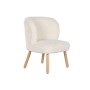 Butaca Home ESPRIT Blanco Natural Poliéster Madera 61 x 58 x 68 cm de Home ESPRIT, Sillas - Ref: S3057525, Precio: 128,09 €, ...