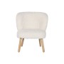 Butaca Home ESPRIT Blanco Natural Poliéster Madera 61 x 58 x 68 cm de Home ESPRIT, Sillas - Ref: S3057525, Precio: 128,09 €, ...