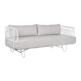 Sofá Home ESPRIT Blanco Beige Metal 180 x 66 x 66 cm de Home ESPRIT, Sofás - Ref: S3057598, Precio: 625,04 €, Descuento: %