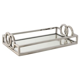 Bandeja Home ESPRIT Plateado Moderno 30 x 17 x 7 cm de Home ESPRIT, Adornos - Ref: S3057606, Precio: 31,41 €, Descuento: %